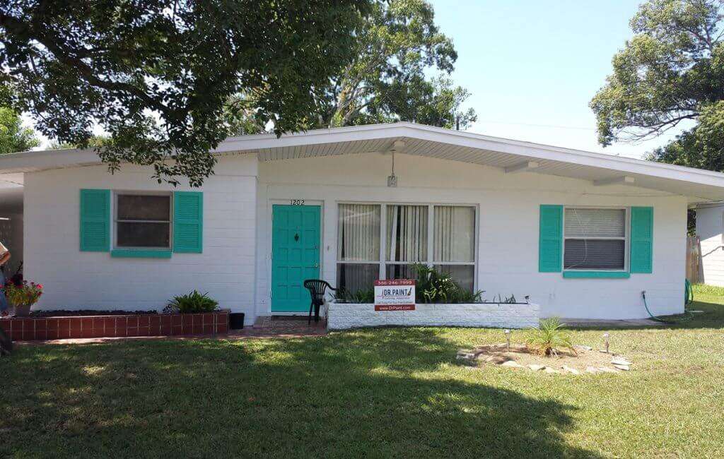 Completed multi-story building repaint